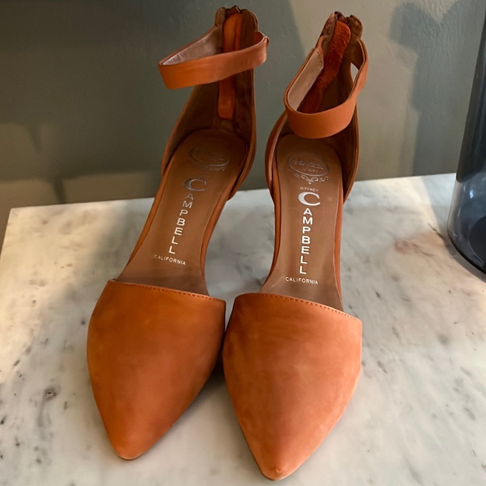 Jeffrey Campbell Ibiza Solace in Salmon Nubuck, Sz 7 - Picture 3 of 8
